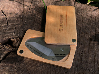Нож-визитка Broomer ё-Knife, модель 001. EDC легкий складной нож в индивидуальной упаковке.